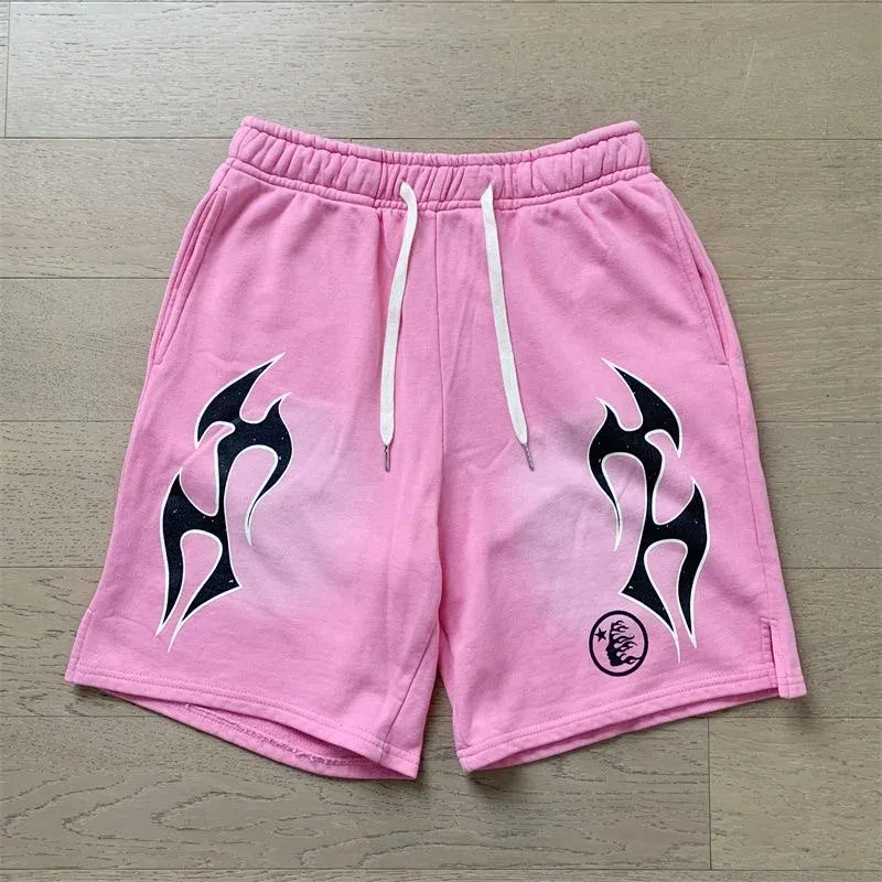Pink Tribal Flame Print Shorts Casual