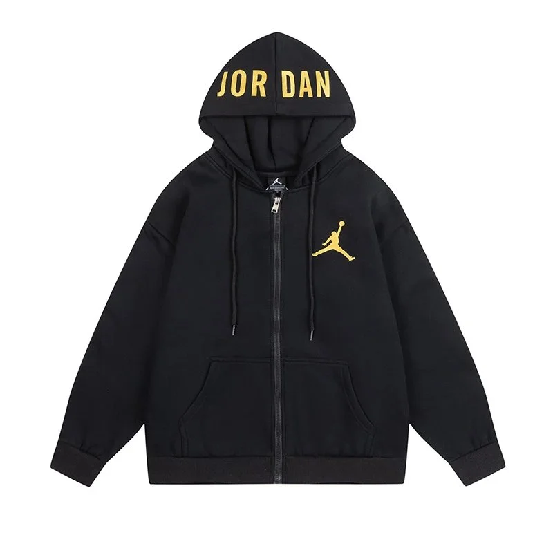Jordan Air Jordan Black & Gold Zip-Up Hoodie
