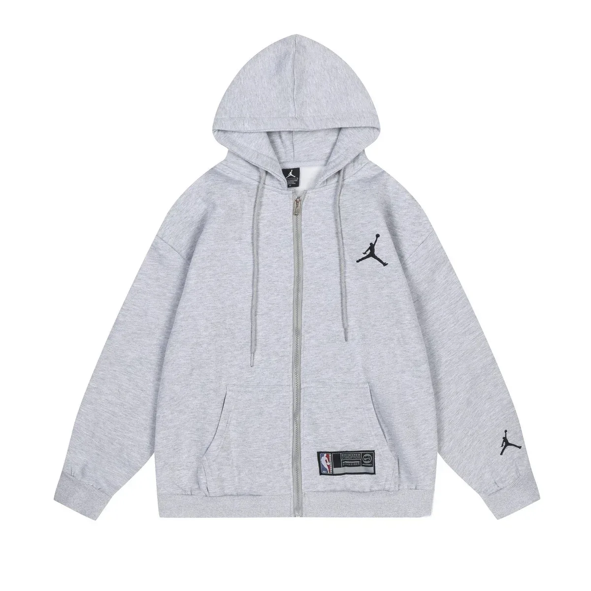 Nike Air Jordan Grey Jumpman Zip-Up Hoodie