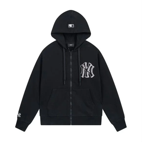 New Era NY Yankees Black Zip-Up Hoodie