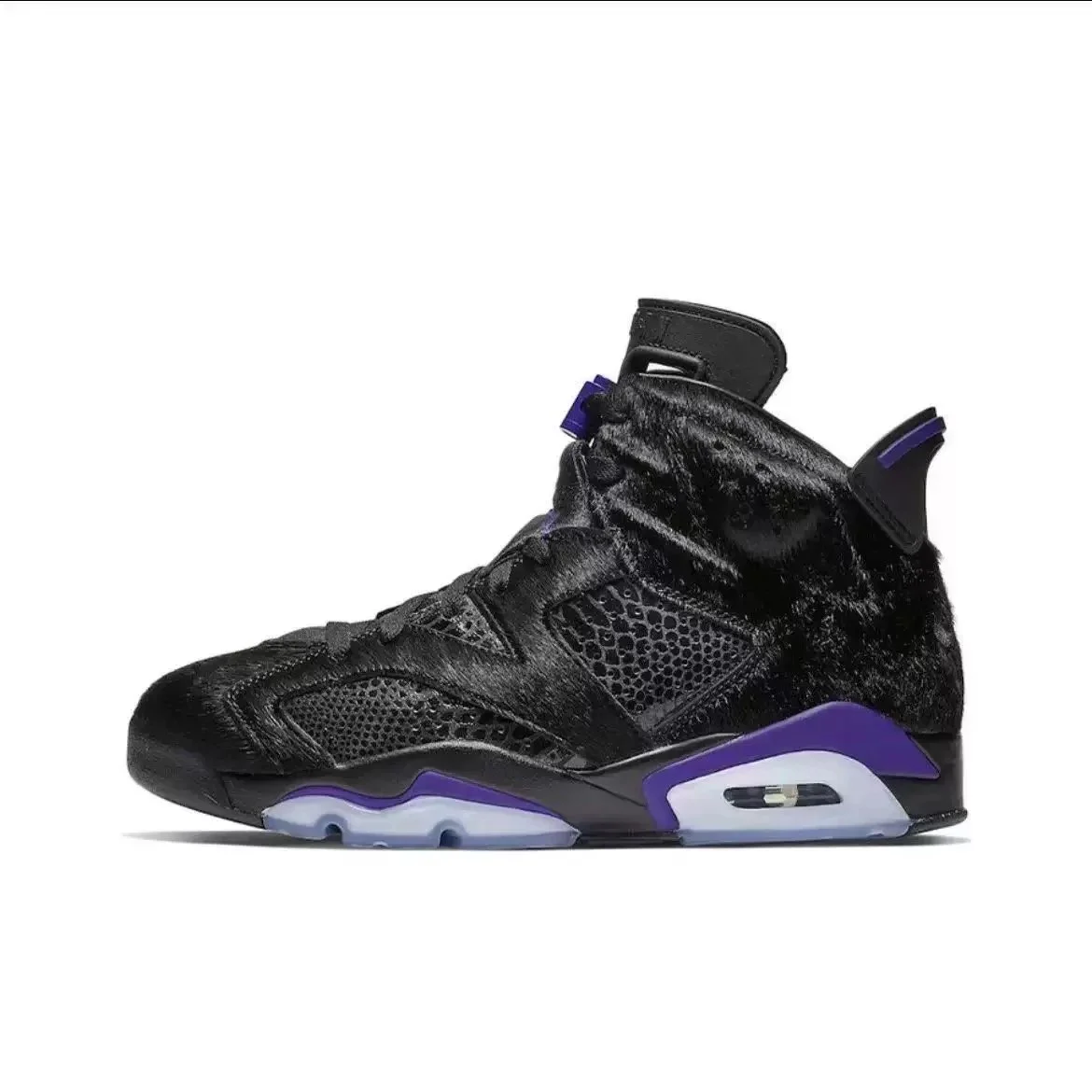 Nike Air Jordan 6 Black Cat Purple Sneakers