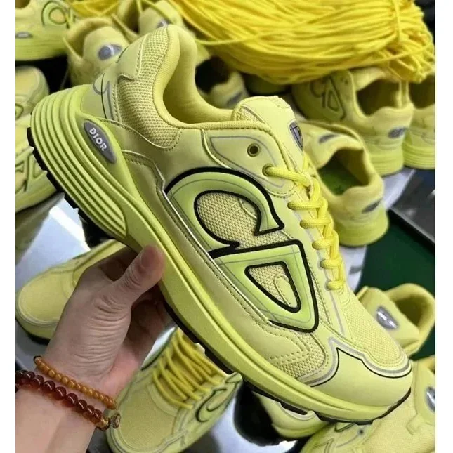 Dior Dior Book Tote 34 Sail Yellow Sneakers