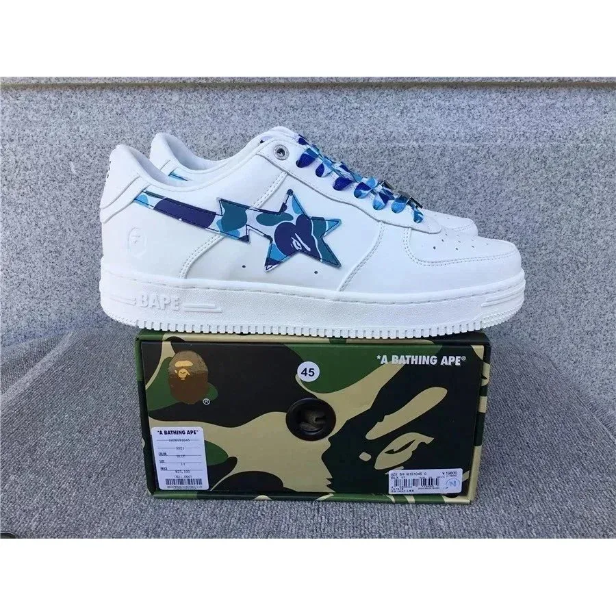 A Bathing Ape BAPE STA Blue Camo White Sneakers