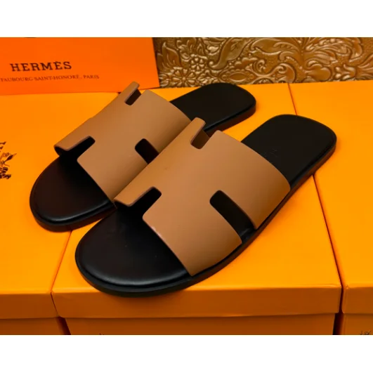 Hermès Birkin H Sandals Camel Black