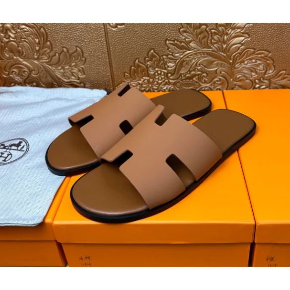 Hermès Birkin Brown Leather Sandals
