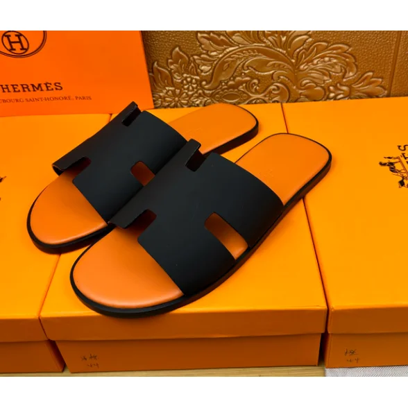 Hermès Birkin Black Orange Sandals