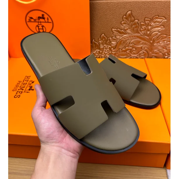 Hermès H-Birkin Olive Sandals