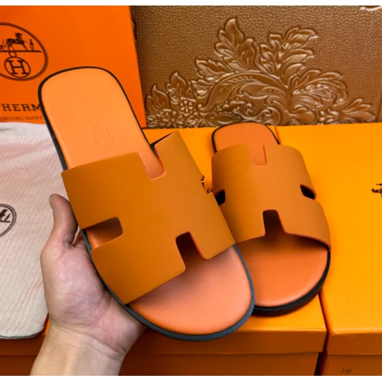 Hermès Orange Birkin Sandals