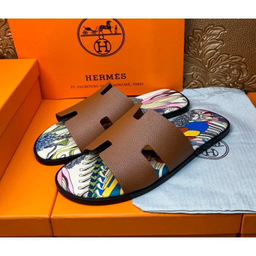Hermès Birkin Brown Multi-Color Sandals