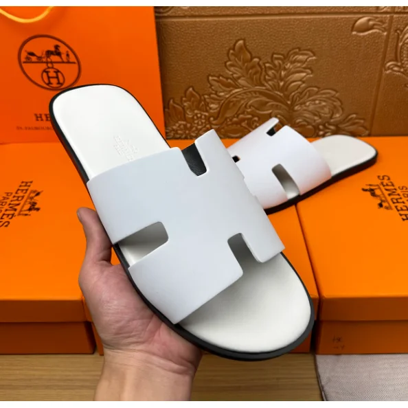 Hermès Birkin White Leather Sandals