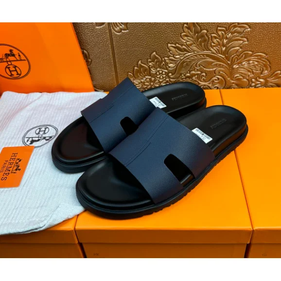 Hermès Birkin Black Leather Sandals