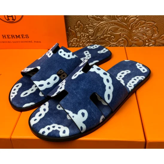 Hermès Birkin Chain Print Slide Sandals