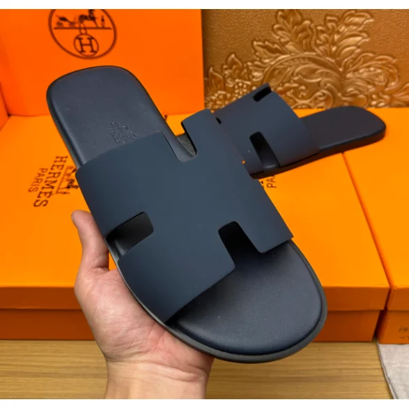 Hermès H-Birkin Navy Sandals