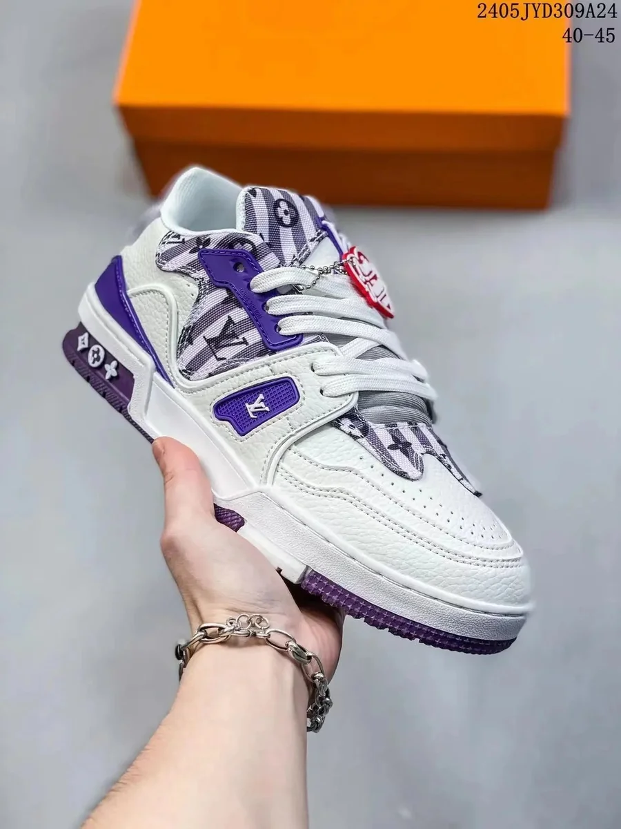 Louis Vuitton LV Trainer White/Purple Sneakers