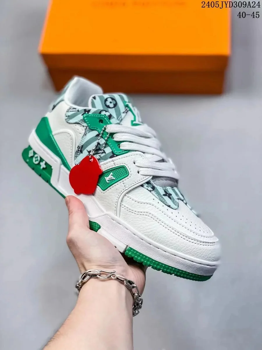 Louis Vuitton LV Trainer White/Green Sneakers