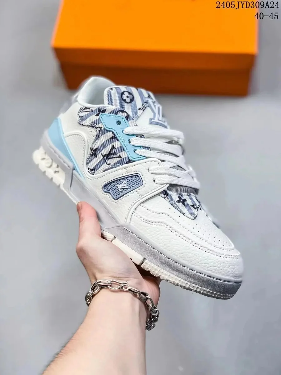 Louis Vuitton LV Trainer White/Blue Sneakers
