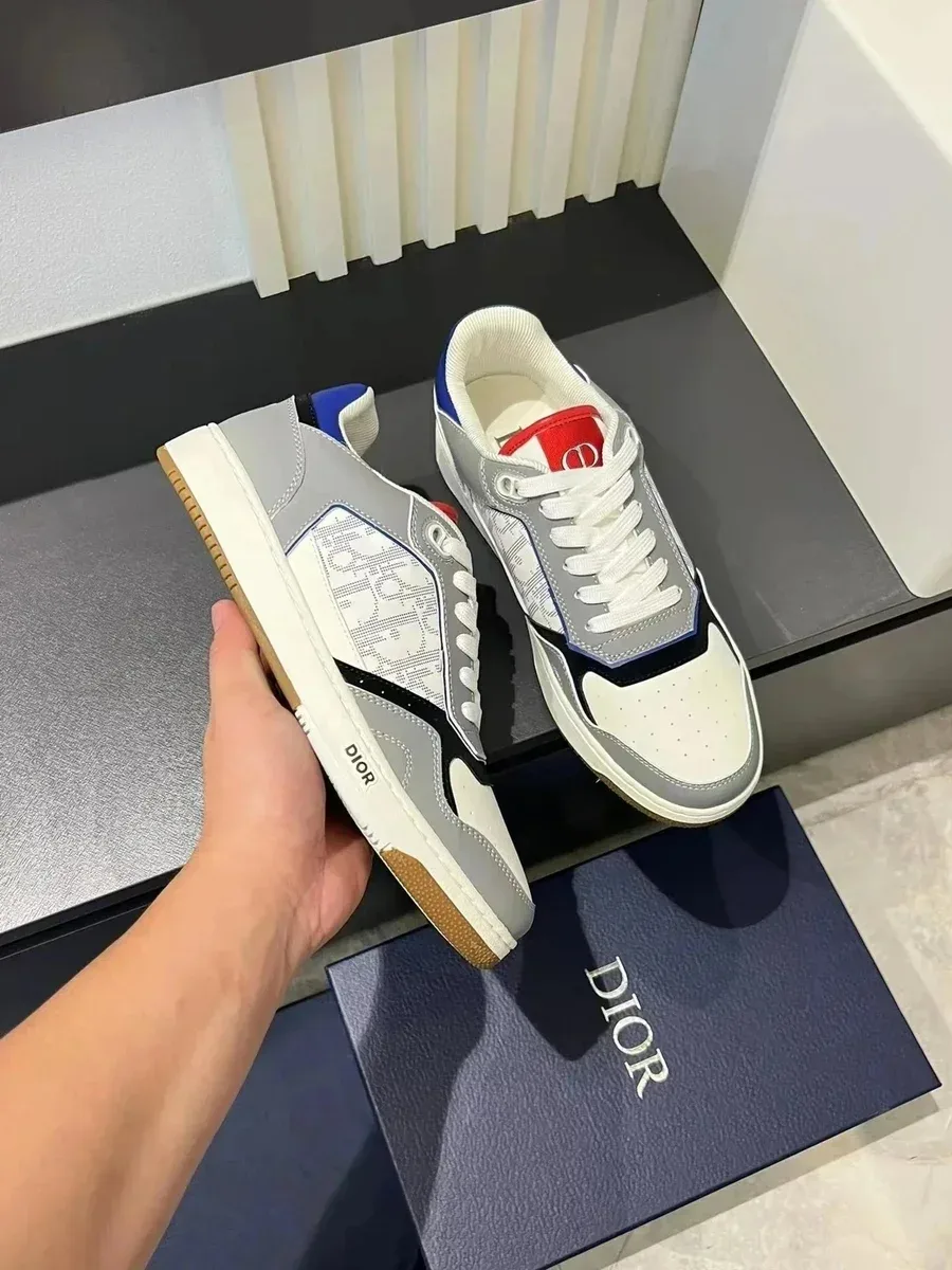 Dior Air Force 1 White/Blue Low Top Sneakers
