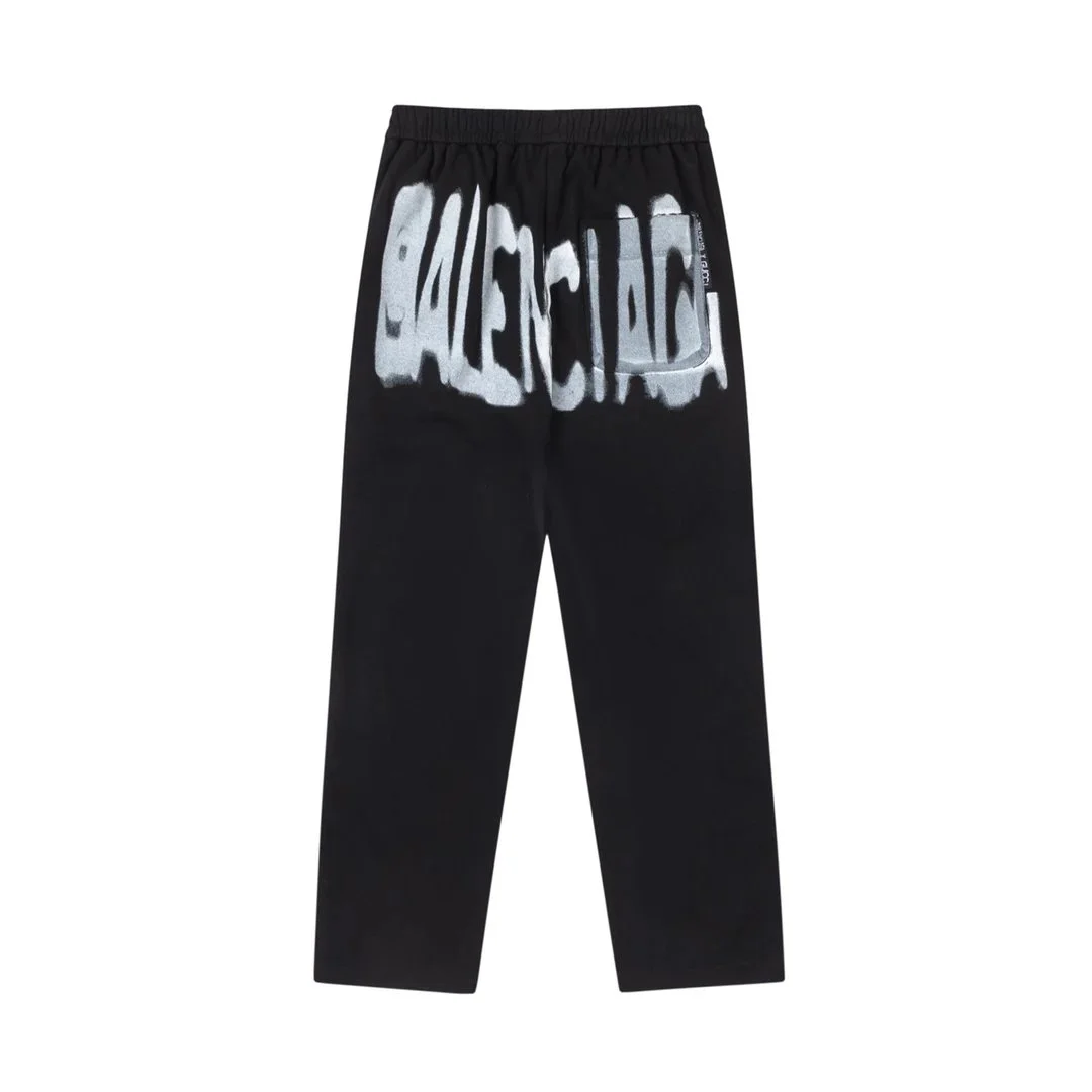 Balenciaga Triple Black Logo Sweatpants