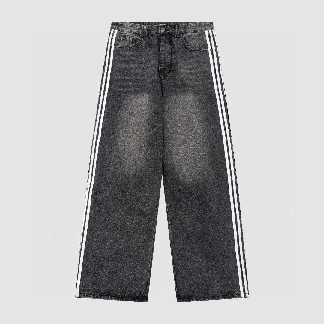 Black Side Stripe Denim Jeans