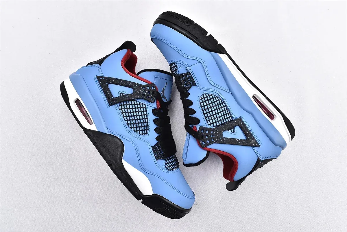Nike Air Jordan 4 Blue Deer Suede Sneakers