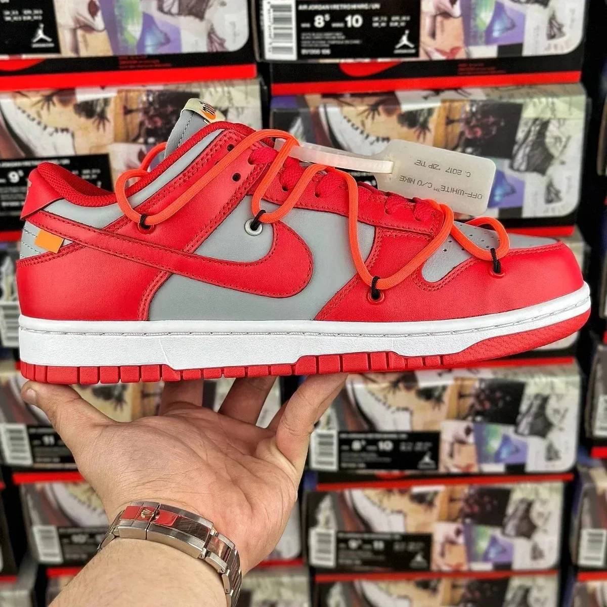 Nike Off-White x Dunk Low Ow x Dunk 灰红 CT0856-600 Sneakers
