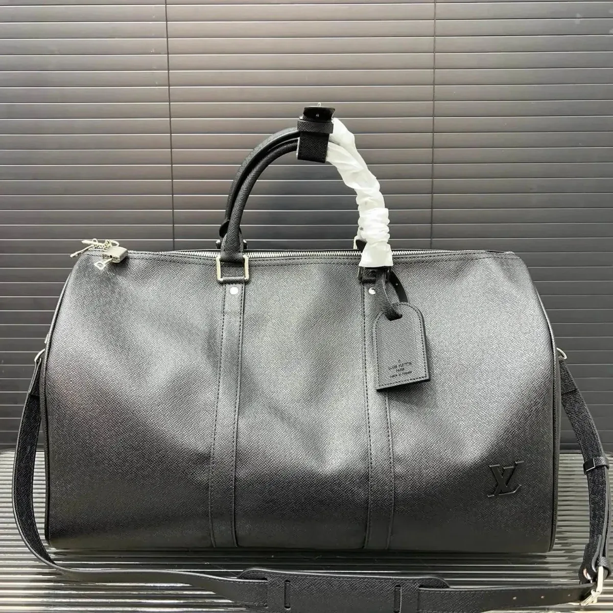 Louis Vuitton Keepall Black Travel Duffle Bag