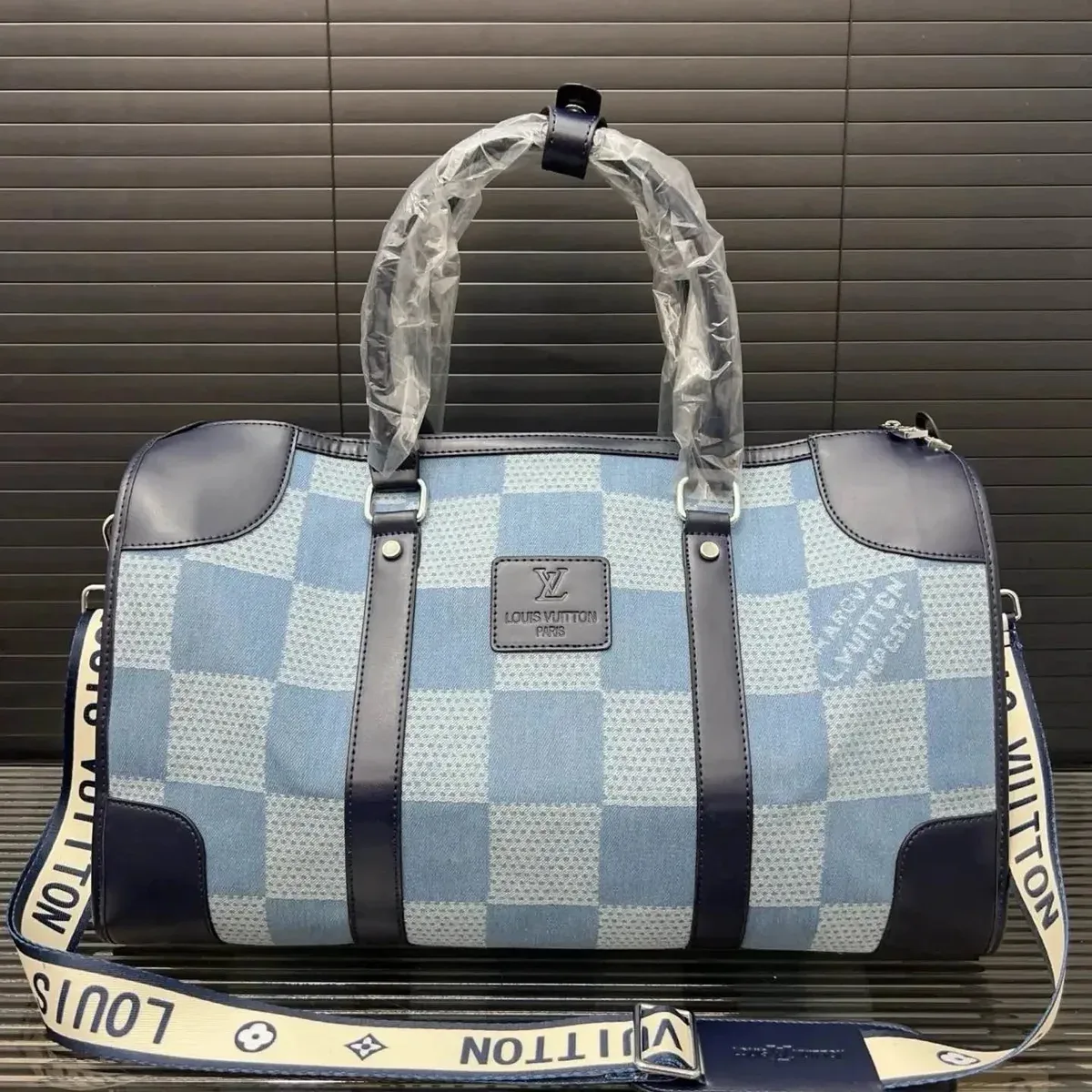 Louis Vuitton Damier Ebene Checkered Travel Bag