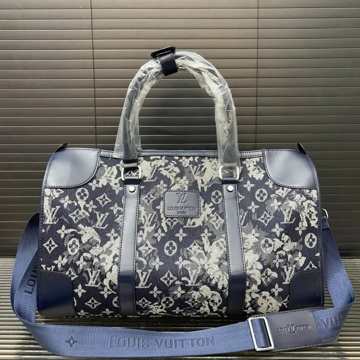 Louis Vuitton Tabi Monogram Canvas Duffle Bag Navy/White