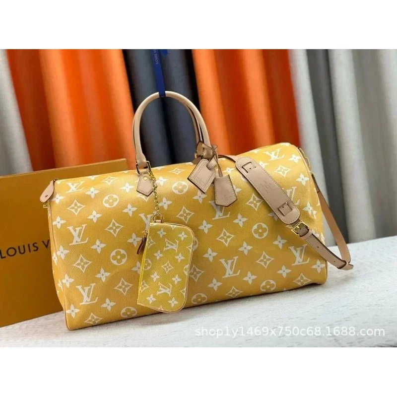 Louis Vuitton Neverfull Monogram Yellow Travel Bag