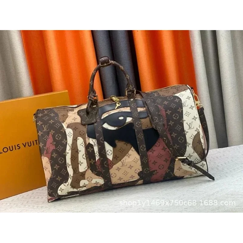 Louis Vuitton Keepall Monogram Camo Travel Bag