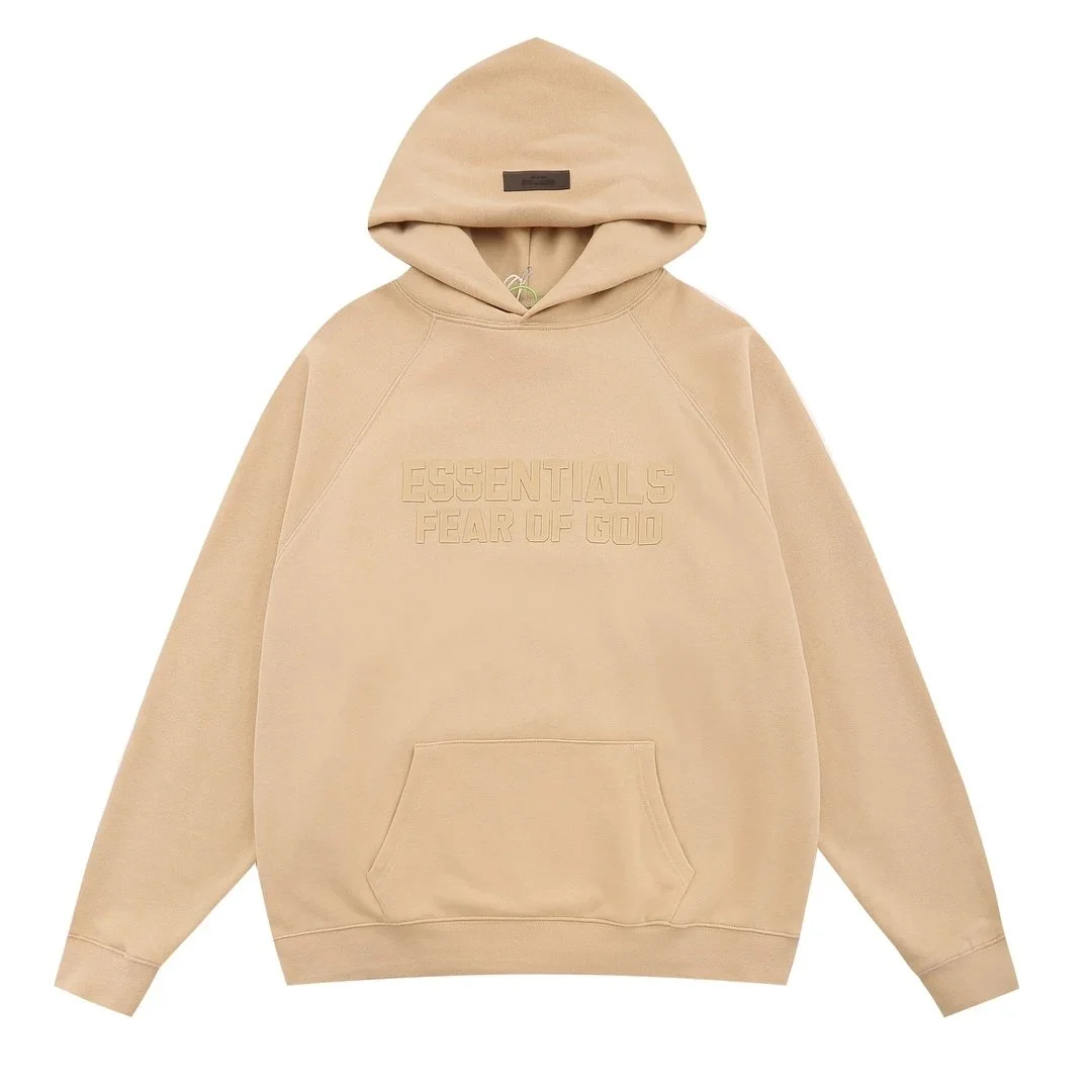 Fear of God Essentials Beige Hoodie