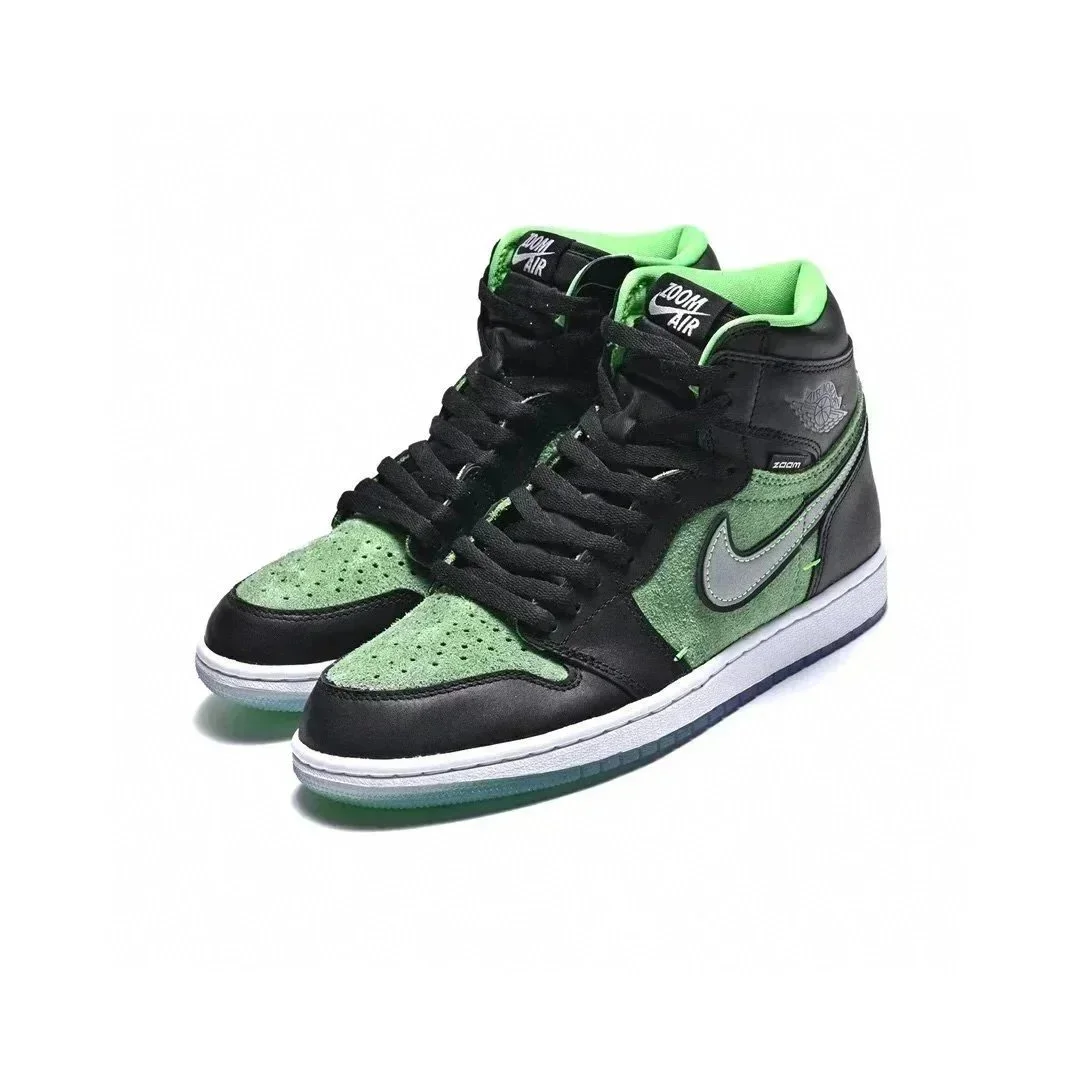 Nike Air Jordan 1 Zoom Green Black Sneakers