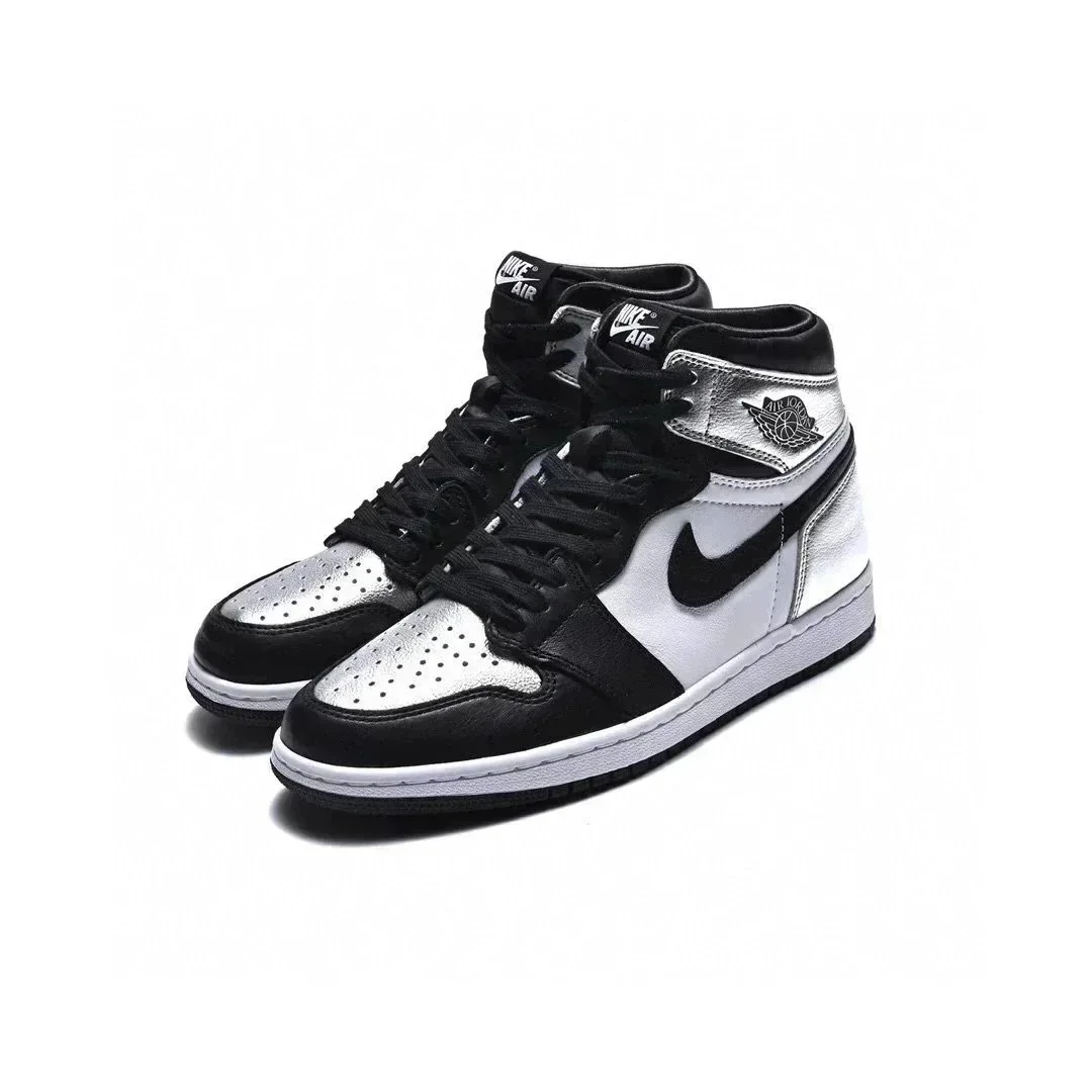 Nike Air Jordan 1 High Black/Silver Sneakers