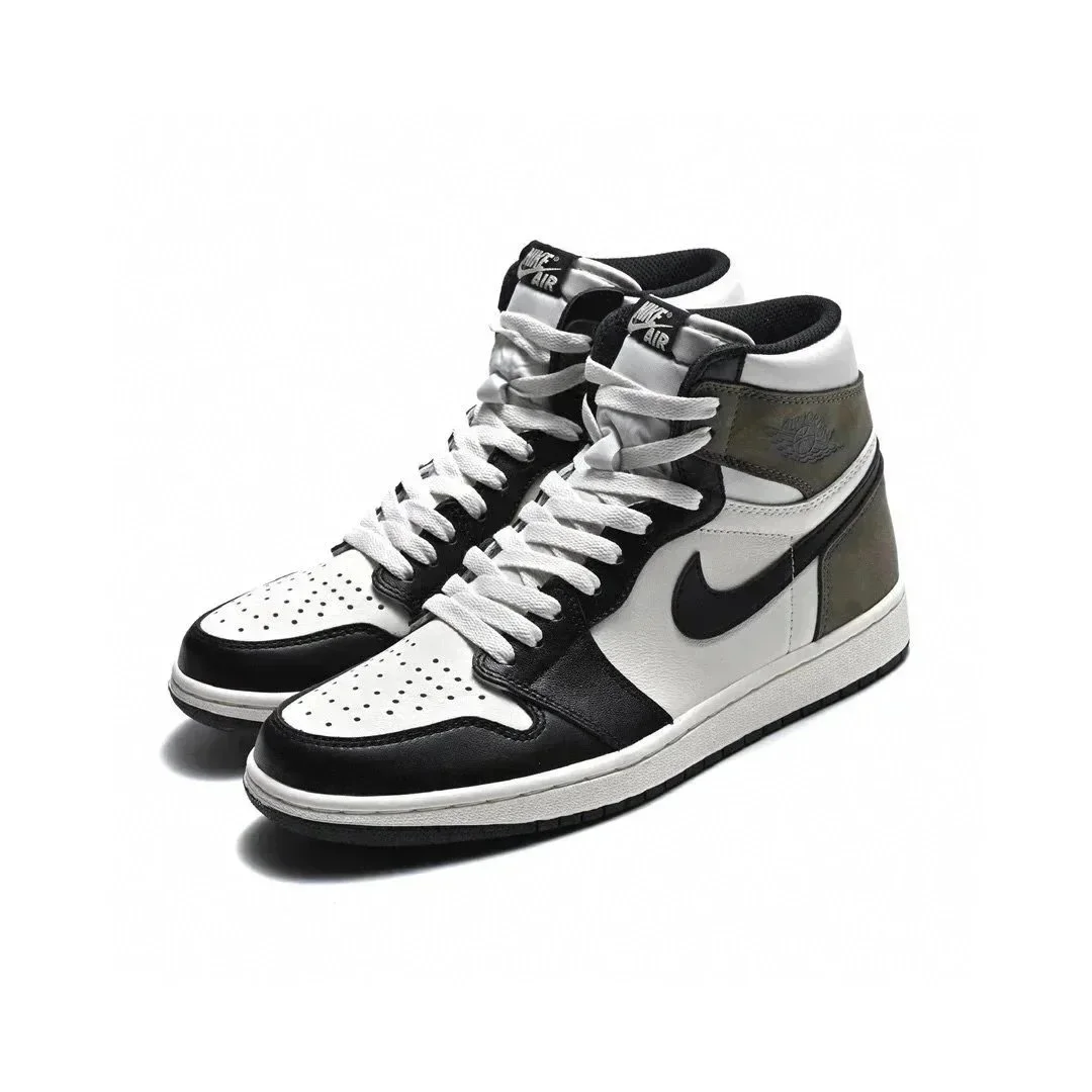 Nike Air Jordan 1 '07 Black/Olive High Top Sneakers