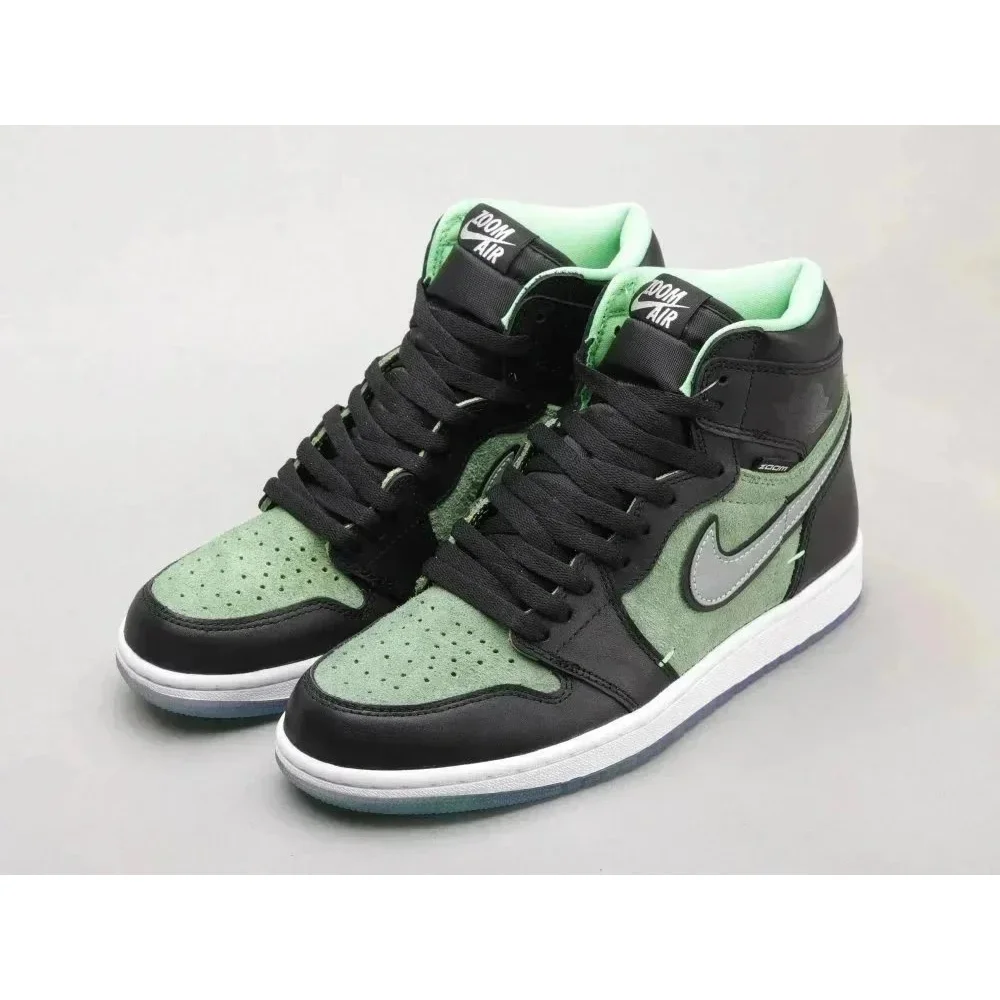 Nike Air Jordan 1 Black/Green High Top Sneakers