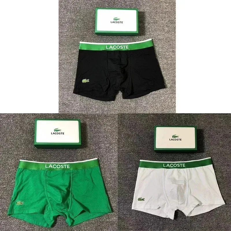 Lacoste Green & White Boxer Briefs Underwear