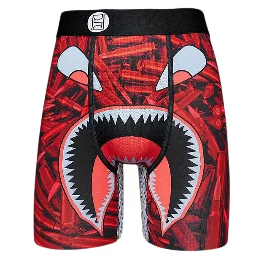 A Bathing Ape BAPE STA Bullet Shark Boxer Shorts Red
