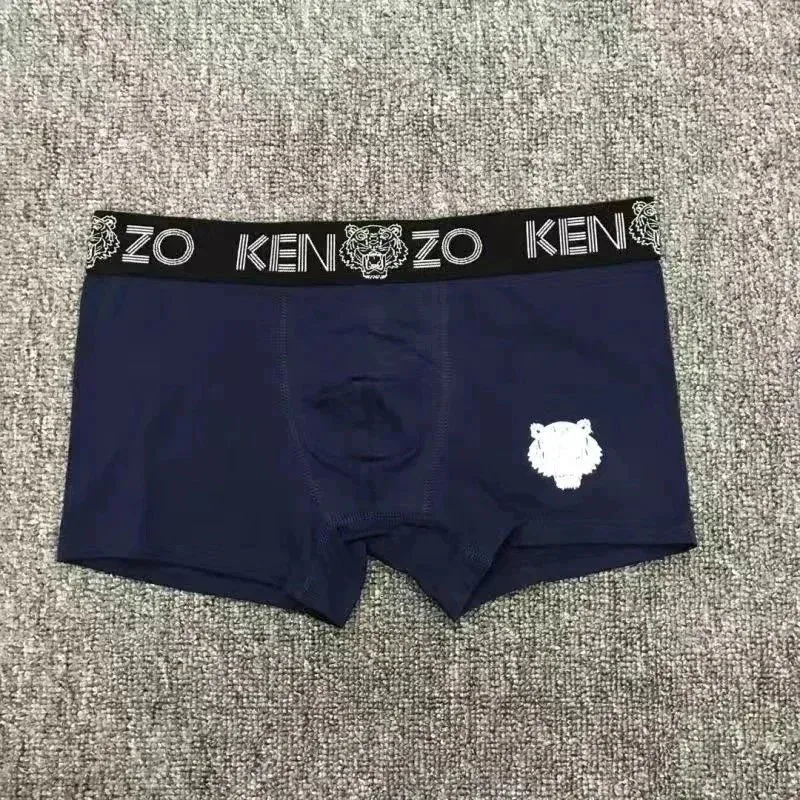 Kenzo Navy Blue Tiger Print Boxer Briefs