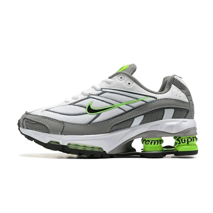 Nike Shox R4 White/Grey/Lime Sneakers