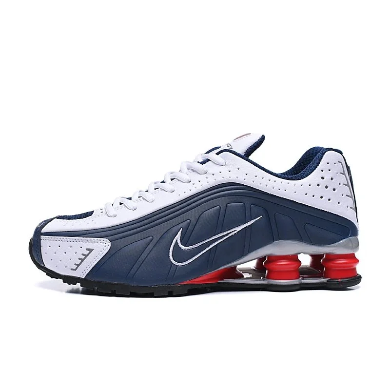 Nike Shox R6 White/Blue Red Sneakers