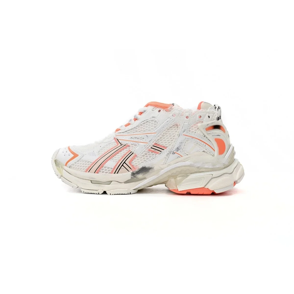 Unisex White & Orange ASICS Gel-Kayano Sneakers