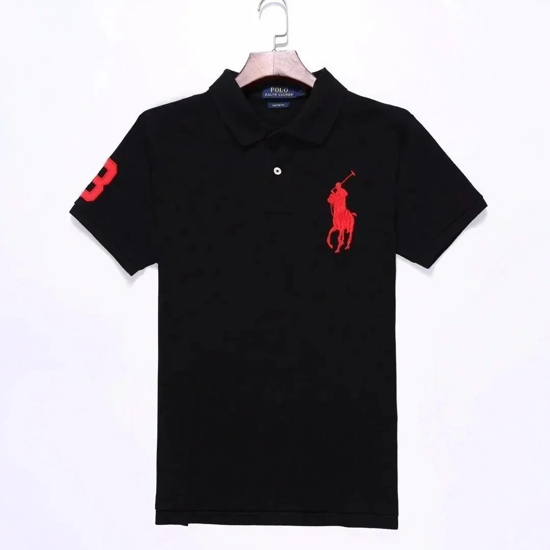 Polo Ralph Lauren Big Pony Black Red Polo Shirt