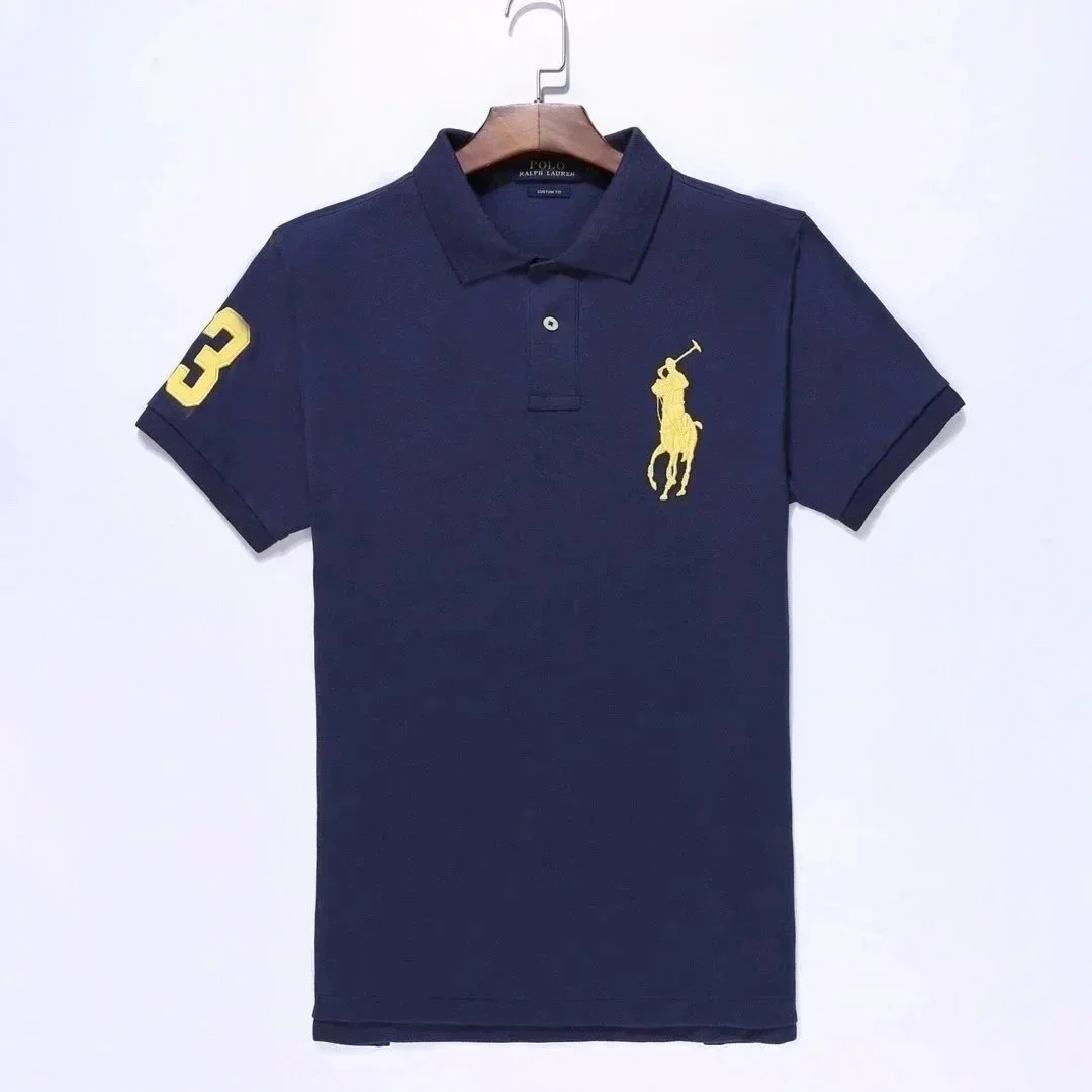 Polo Ralph Lauren Big Pony Polo Shirt Navy/Yellow