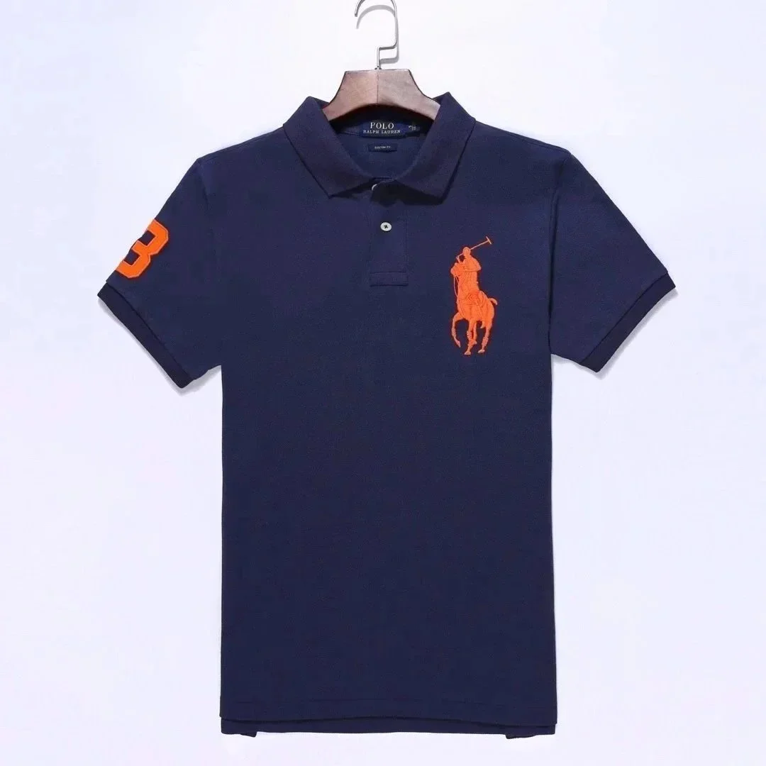 Polo Ralph Lauren Big Pony Navy Orange Polo Shirt