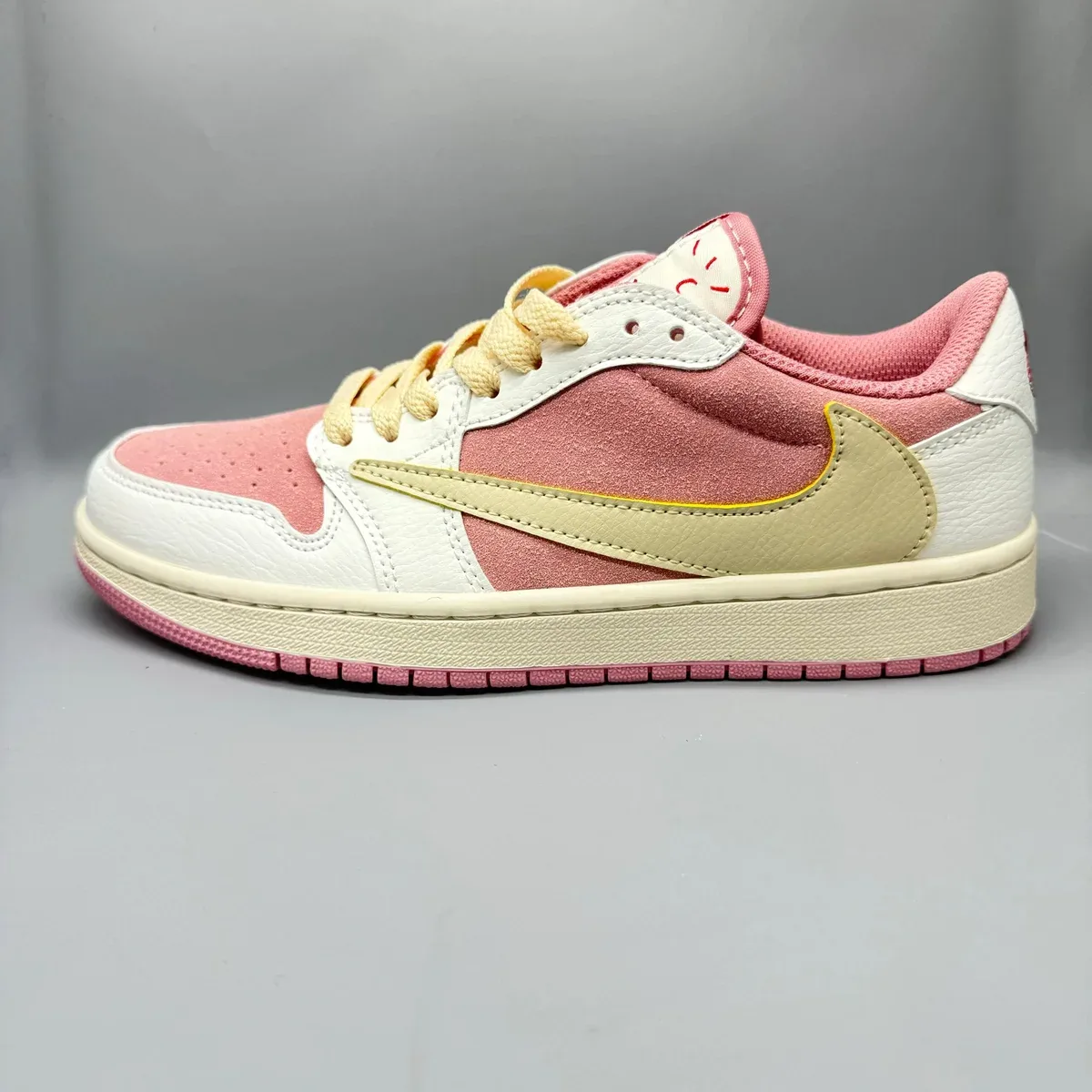 Nike Air Jordan 1 Low Pink & Beige Sneakers