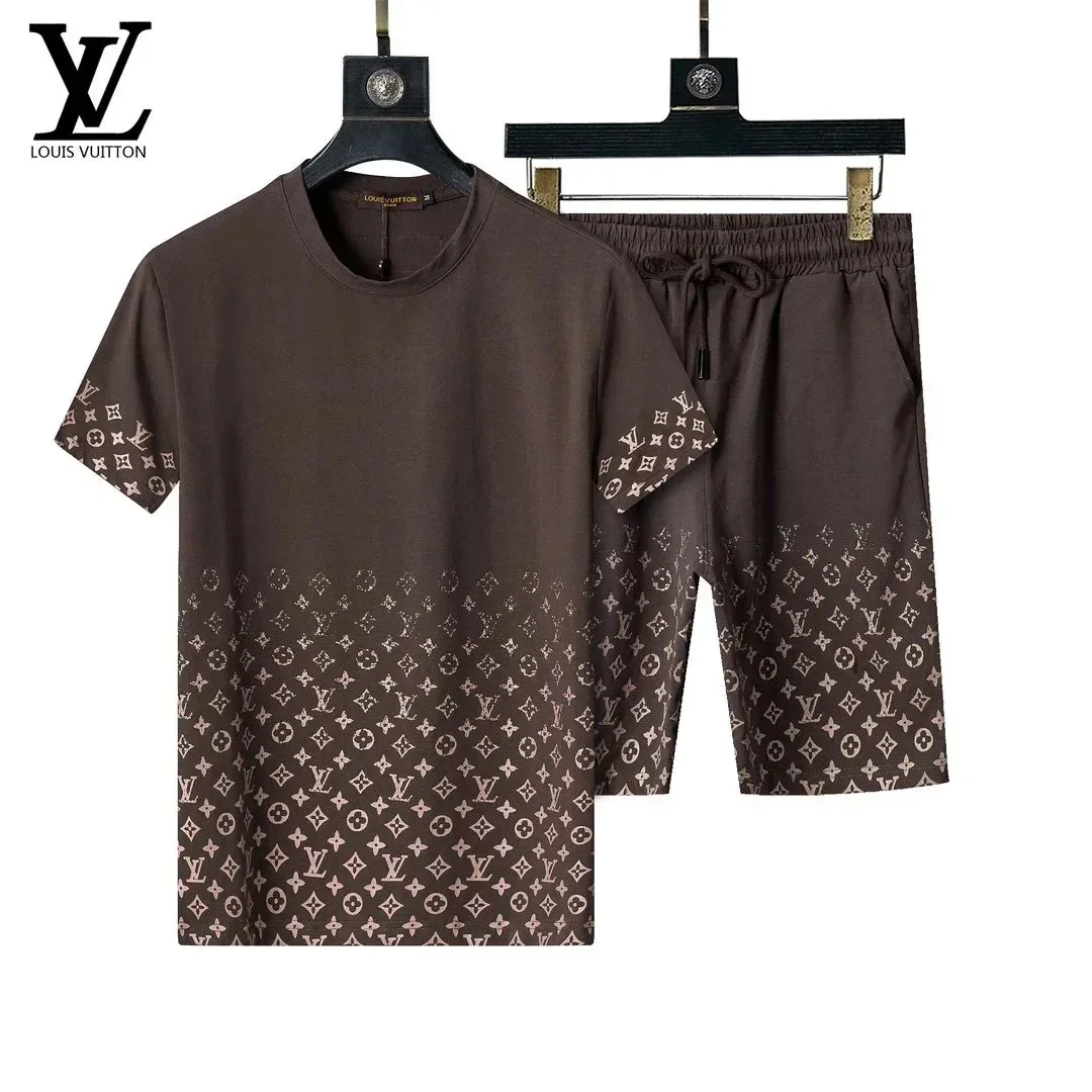Louis Vuitton Monogram T-Shirt & Shorts Set Brown