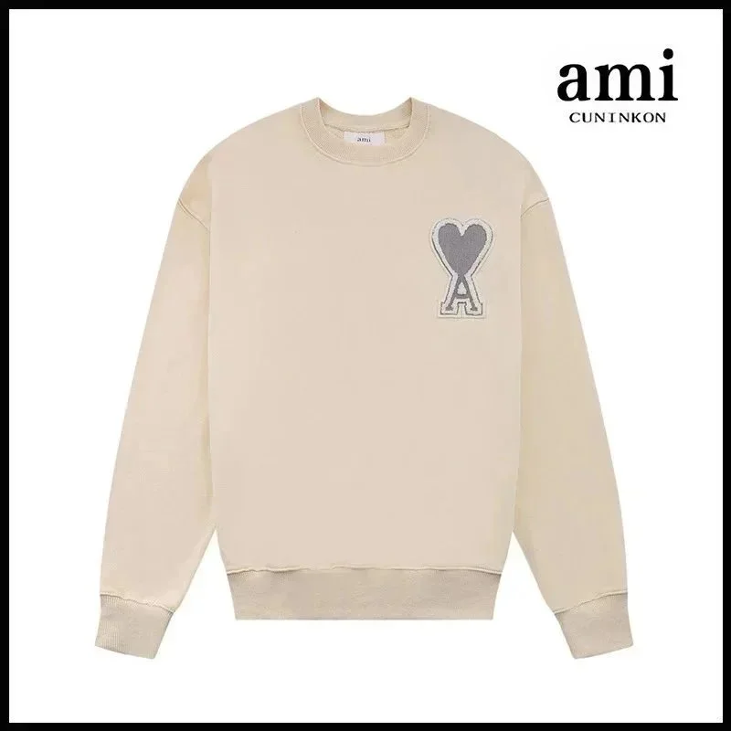 Ami CUNINKON杏色【61车章圆领款】Sweater