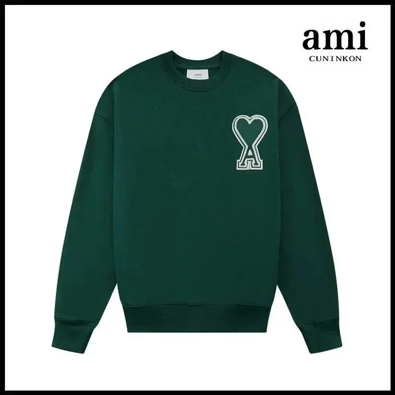 Ami Ami de Coeur 611 Dark Green Crewneck Sweatshirt
