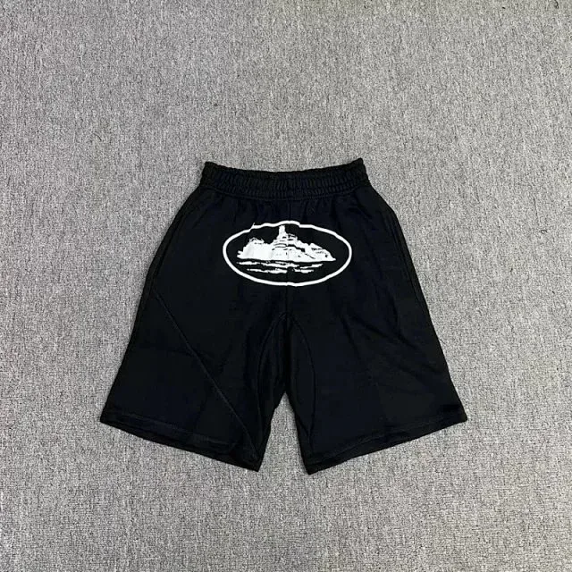 Black Lighthouse Print Shorts