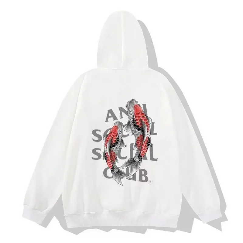 Anti Social Social Club ASSC White Koi Fish Hoodie
